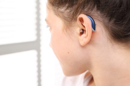 wearing hearing aid